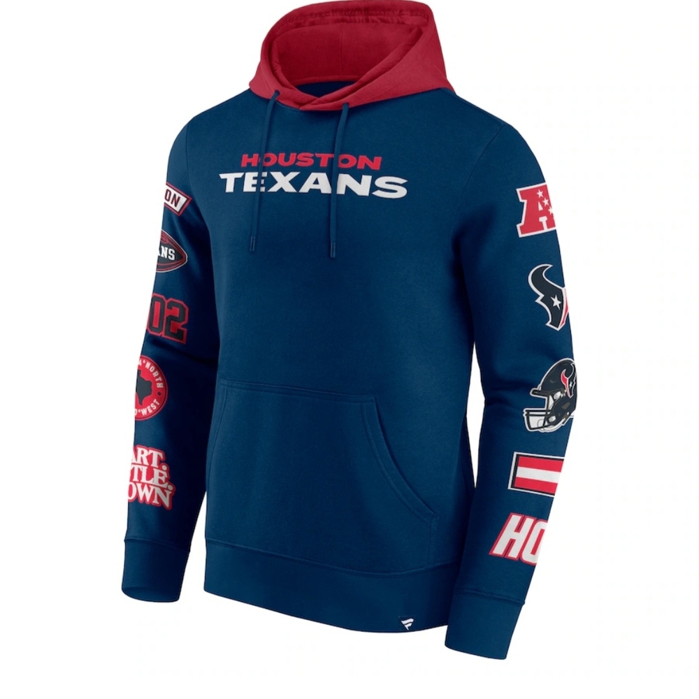 Fanatics Blue and Red Texans Sweatshirt